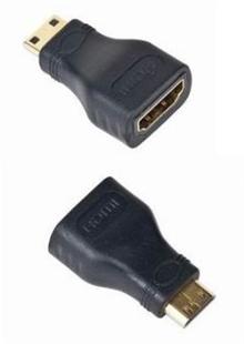 Kabel GEMBIRD red. HDMI na HDMI mini-C, F/M, zlacené kontakty, černá