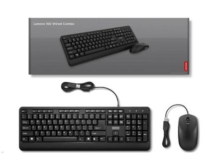Lenovo 160 Wired keyboard = standardní USB-A