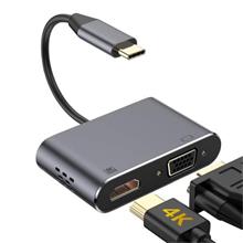 PLATINET adaptér USB-C na HDMI 4K 30Hz VGA PORT 