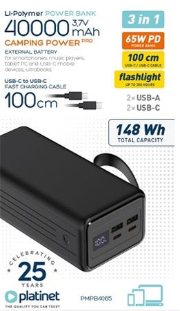 PLATINET POWER BANK 40000 MAH 65W