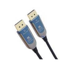 PremiumCord 8K Optický DisplayPort 1.4 přípojný kabel M/M, zlacené konekt. 10m