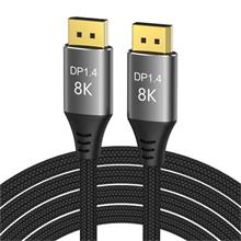 PremiumCord DisplayPort 1.4 přípojný kabel 32,4Gbit/s, rozlišení 8K, kovové a zlacené konektory, 9m