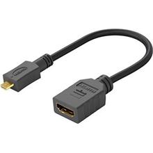 PremiumCord Flexi adaptér HDMI Typ A samice - mini HDMI Typ C samec pro ohebné zapojení