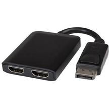 PremiumCord MST adaptér DisplayPort 1.2 - 2x HDMI, rozšíření+zrcadlení+2 obrazy, 4K*2K@60Hz