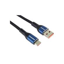 PremiumCord Super fast charging 5A kabel USB-C - USB 2.0 A  bavlněný oplet 1,5m