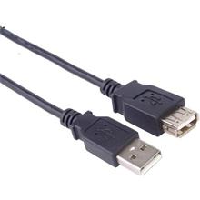 PremiumCord USB 2.0 kabel prodlužovací, A-A, 2m, černý