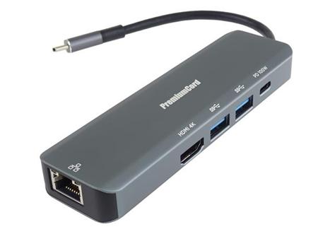 PremiumCord USB-C na HDMI + 2x USB3.2 + PD 100W+