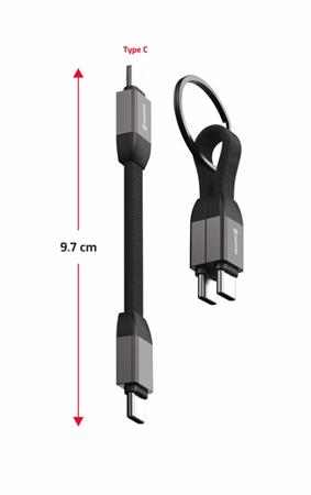 SWISSTEN MAGNETICKÝ KEYCHAIN KABEL USB-C / USB-C