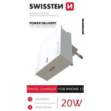 SWISSTEN SÍŤOVÝ ADAPTÉR PD 20W FOR IPHONE 12