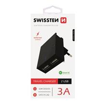 SWISSTEN SÍŤOVÝ ADAPTÉR SMART IC, CE 2x USB 3 A