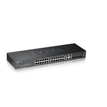 Zyxel GS2220-28, 28-port Managed Layer2+ Gigabit Ethernet switch, 24x Gigabit metal + 4x Gigabit dual personality (RJ45